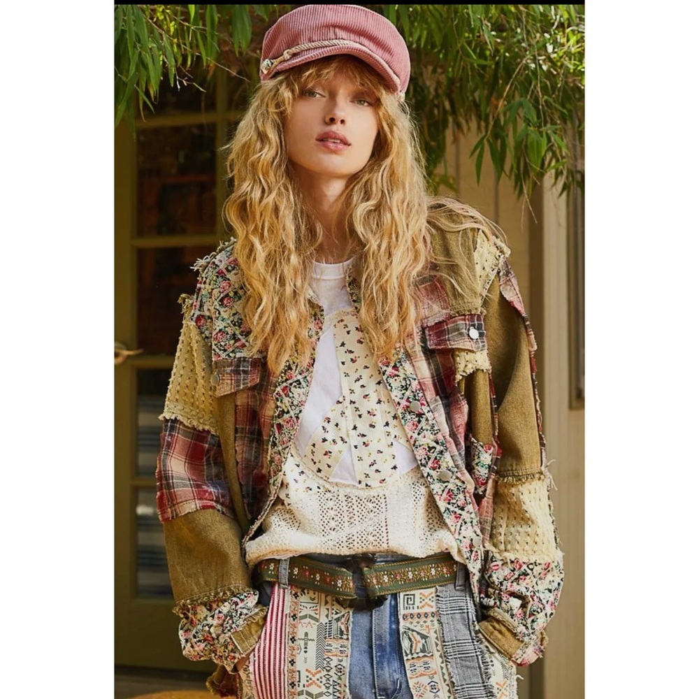 Pol Colorful Patchwork Utility Jacket - image 1